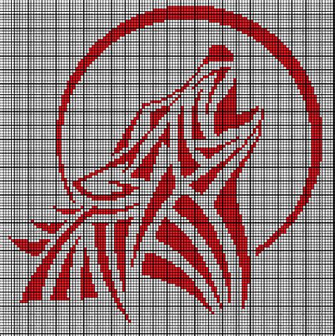 Free pattern included and tutorial on french knots#. Free: Tribal Wolf Cross Stitch Pattern - Needlepoint ...