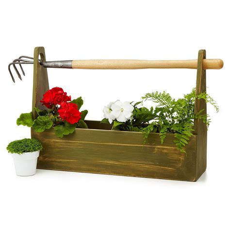 Maybe you would like to learn more about one of these? Garden Tool Box Tote | Wooden Toolbox & Carrier ...