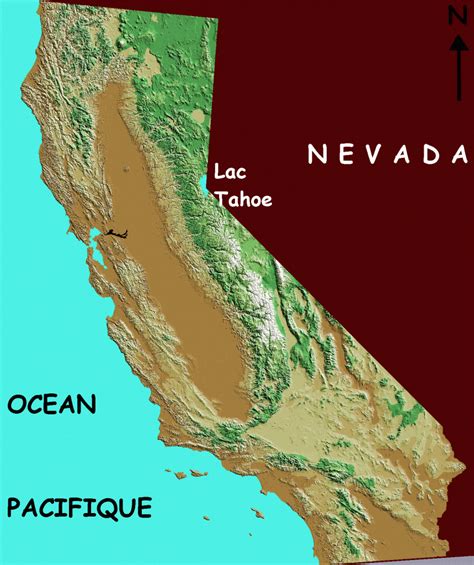 California Elevation Map Free Printable Maps