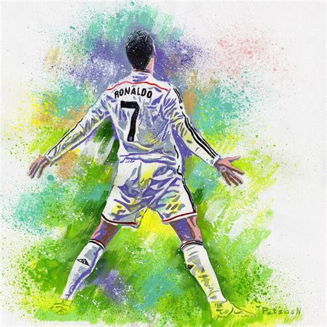 Cristiano Ronaldo Original Acrylic Painting On Canvas Real Etsy
