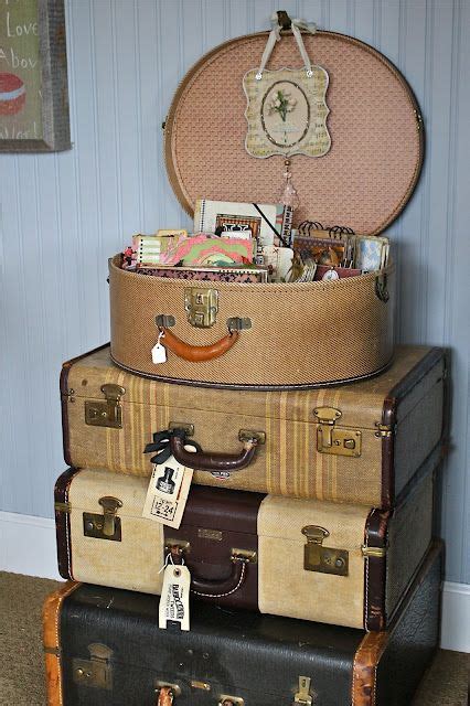 Decorating With Vintage Luggage Vintage Suitcases Decorating With
