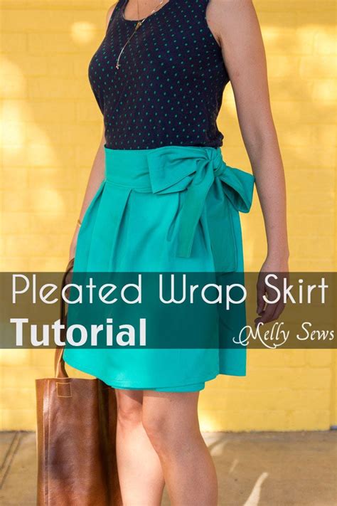 Diy Pleated Wrap Skirt Tutorial Melly Sews