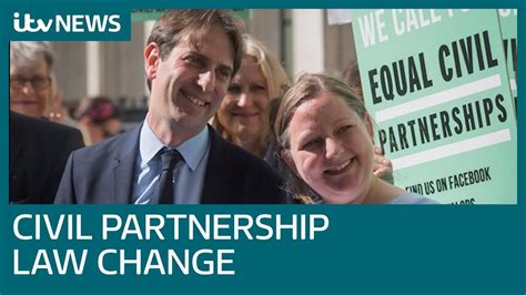 civil partnerships to be made available to straight couples itv news youtube