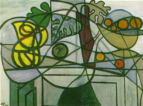 This composition is closely related to his paintings of the period: Still life, 1931 - Pablo Picasso - WikiArt.org