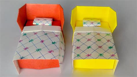 How To Make A Origami Bed Paper Bed Easy Origami Bed Origami