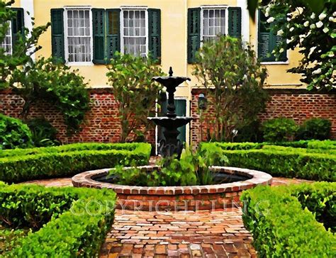 French Quarter New Orleans Garden Courtyard 11x14 By Visionsbylin