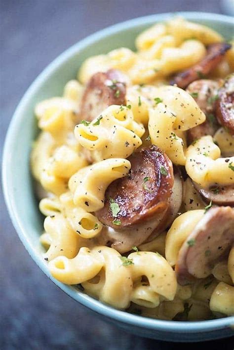 Pour the cheese sauce over the cooked elbow macaroni and gently stir to coat the noodles in the sauce. Instant Pot Macaroni and Cheese with Smoked Sausage — Buns In My Oven