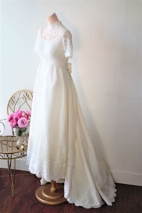 Silk Wedding Gown Regency Dress Jane Austen Style Edwardian Dress Vibe