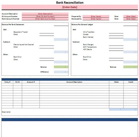 Downloadable Cam Reconciliation Excel Bank Reconciliation Template