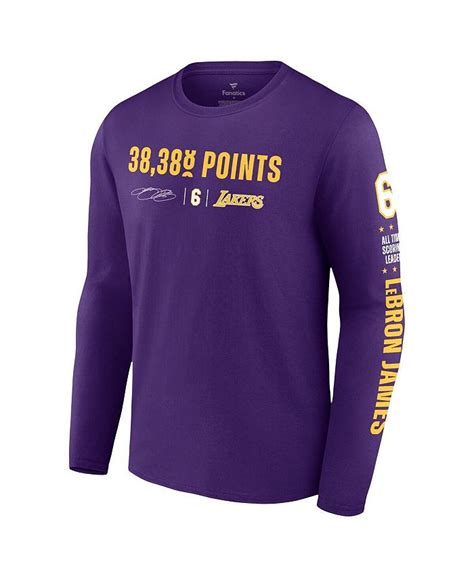Fanatics Mens Branded Lebron James Purple Los Angeles Lakers Nba All