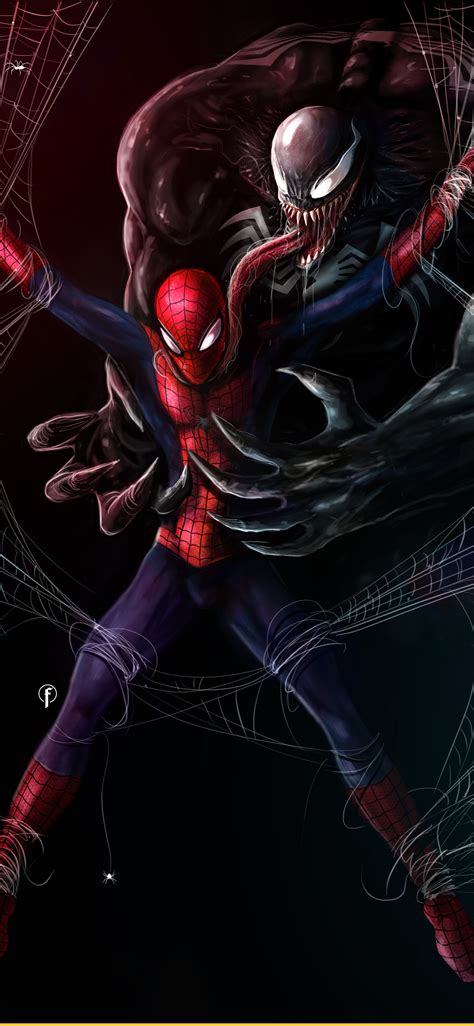 1125x2436 Venom About To Kill Spiderman Iphone Xsiphone 10iphone X Hd