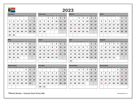 2023 Printable Calendar “38ms” Michel Zbinden Za