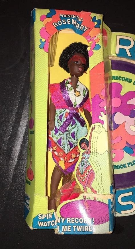 Vintage 1970 Mattel Rock Flower Rosemary Doll In Original Box Dawn