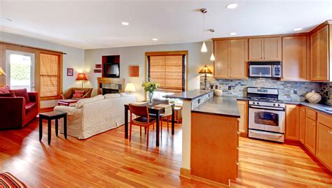 Stunning Open Floor Plan Kitchen And Living Room Pictures Lentine Marine