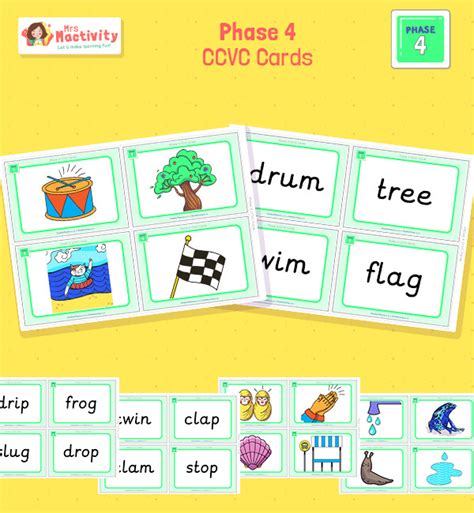 Phase 4 Ccvc Words Flashcards Phase 4 Resources