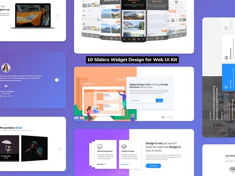 10 Sliders Widget Design For Web Ui Kit Uplabs
