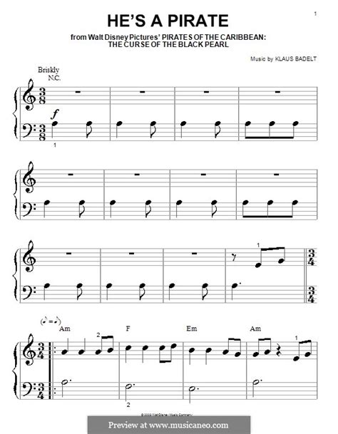 Download hes a pirate piano sheet music pirates of the caribbean pdf for piano sheet. He's a Pirate (from Pirates of the Caribbean: The Curse of the Black Pearl) by K. Badelt on ...