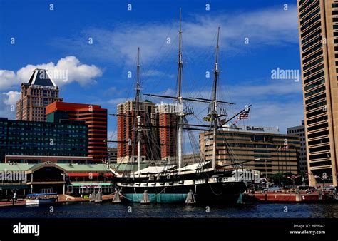 Baltimore Maryland July 22 2013 Historic 1853 Three Masted Sailing