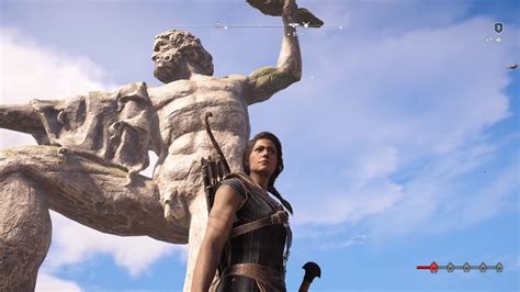 Assassin S Creed Odyssey Climbing On Lightning Zeus Statue