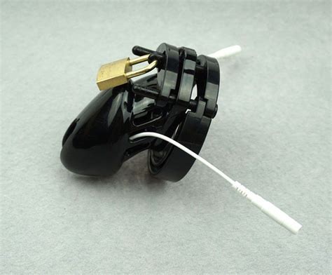 electro shock penis lock ring cock cage electric male chastity device glans stimulator cock ring