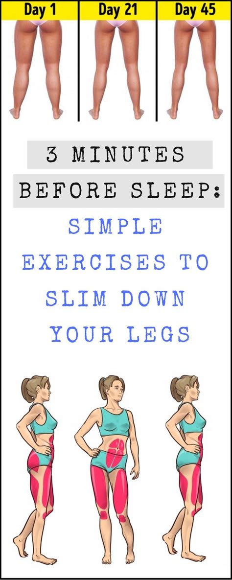 3 Minutes Before Sleep Simple Exercises To Slim Down Your Legs How