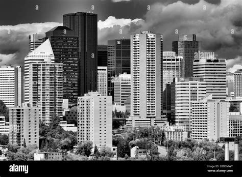 Edmonton Skyline Alberta Canada Stock Photo Alamy