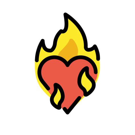 ️‍🔥 Heart On Fire Emoji Fire Heart Emoji