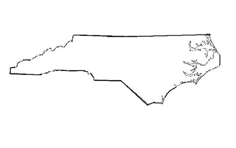 Nc State Outline Clip Art North Carolina Outline North Carolina Map