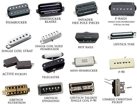 Guitar Pickup Types Guitar Diy Music Guitar Guitar Pickups