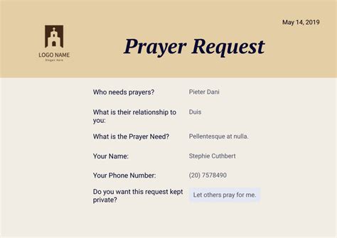Prayer Request Pdf Templates Jotform