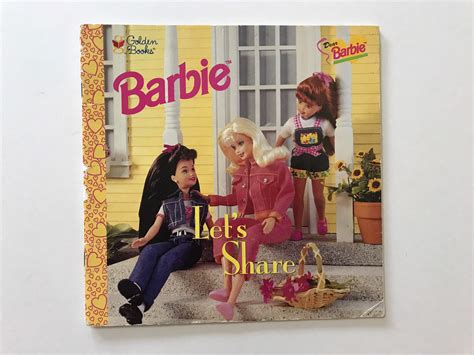 1997 Barbie Lets Share Golden Kids Book 90s Mattel Kids Etsy
