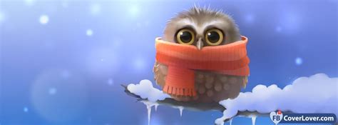 Cute Owl In The Winter Cute Facebook Cover Maker