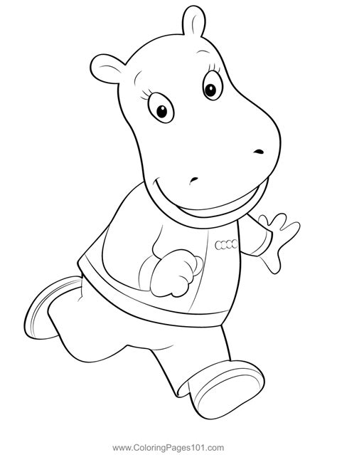 Tasha Looks Worried In The Backyardigans Coloring Page Kids Play Color