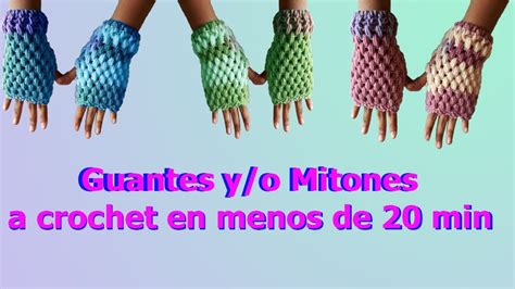 Guantes mitones a crochet en punto puff en 20 minutos ăn play tv