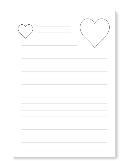 Die bilder auf deiner ausgedruckten briefpapier vorlage (mit oder ohne linien). Briefpapier Liebesbrief Herzen kostenlos ausdrucken