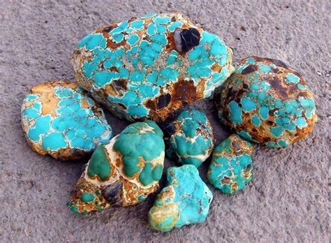 Turquoise Nuggets From Dyer Blue Mine Nevada Turquoise Is An Icon Of