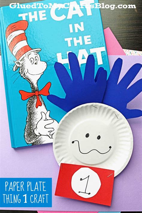 Paper Plate Thing 1 And 2 Craft Idea