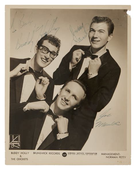 Buddy Holly And The Crickets A Signed Promotional Photograph Rock And Roll Books