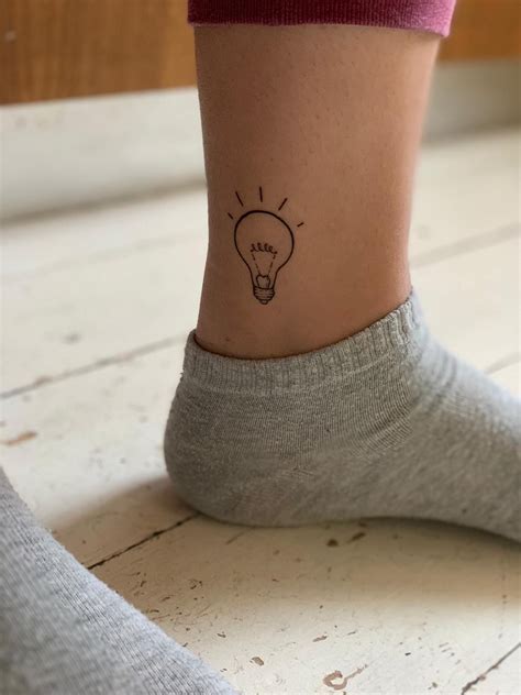 My Light Bulb Tattoo💡 Lamp Tattoo Light Tattoo I Tattoo One Line Tattoo Line Tattoos