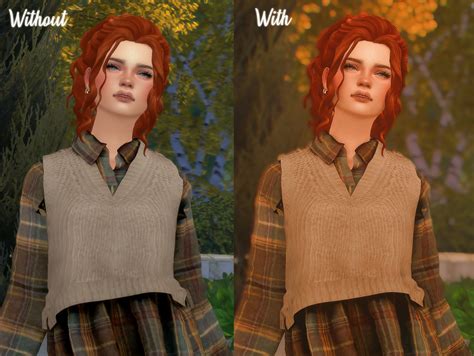 Two Images Of A Woman With Red Hair And Brown Sweaters One Is Wearing