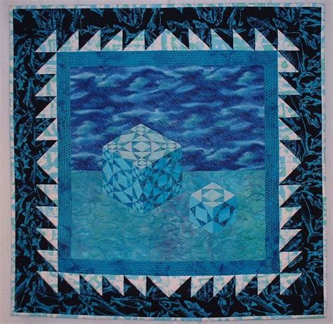 Jeri Riggs Quilts Art Quilts Storm At Sea Quilt Tumbling Blocks Quilt