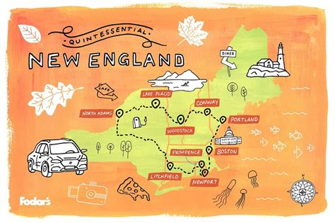 Quintessential New England England Map New England New England Road
