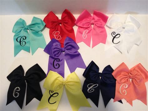 Monogrammed Hair Bows Large Personalized Hairbows