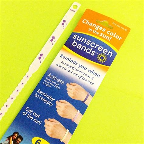sunscreen bands reminds you when to reapply your sunscreen and when it s time to get out of the