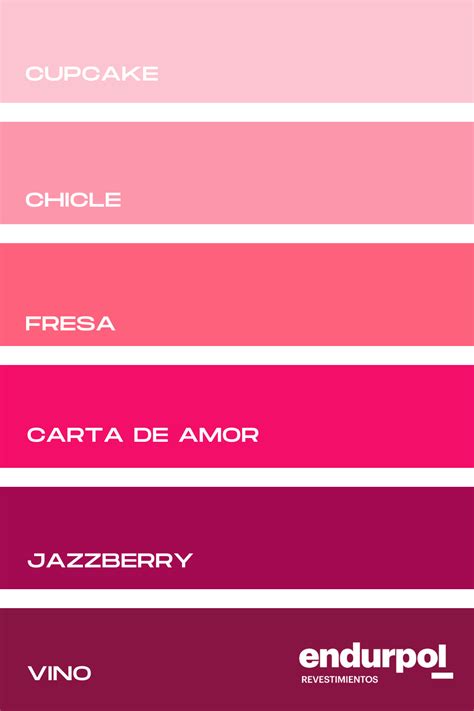 Paleta De Rosas Nombres De Colores Carta De Colores Pintura Paletas