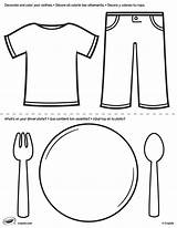 Plate Clothes Coloring Crayola sketch template