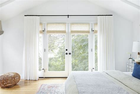 New Window Treatment For French Doors Bedroom For Simple Design Home