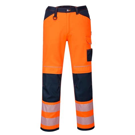 Portwest Pw340 Hi Vis Work Trousers Safety Clothing And Workwear Uk