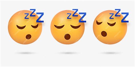 Premium Vector 3d Sleeping Emoji Face With Closed Eyes Or Sleepy