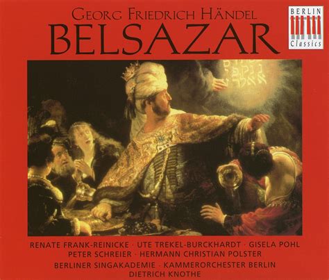 Makdelart Classique Handel Belsazar [belshazzar Sung In German] Dietrich Knothe [3cd]